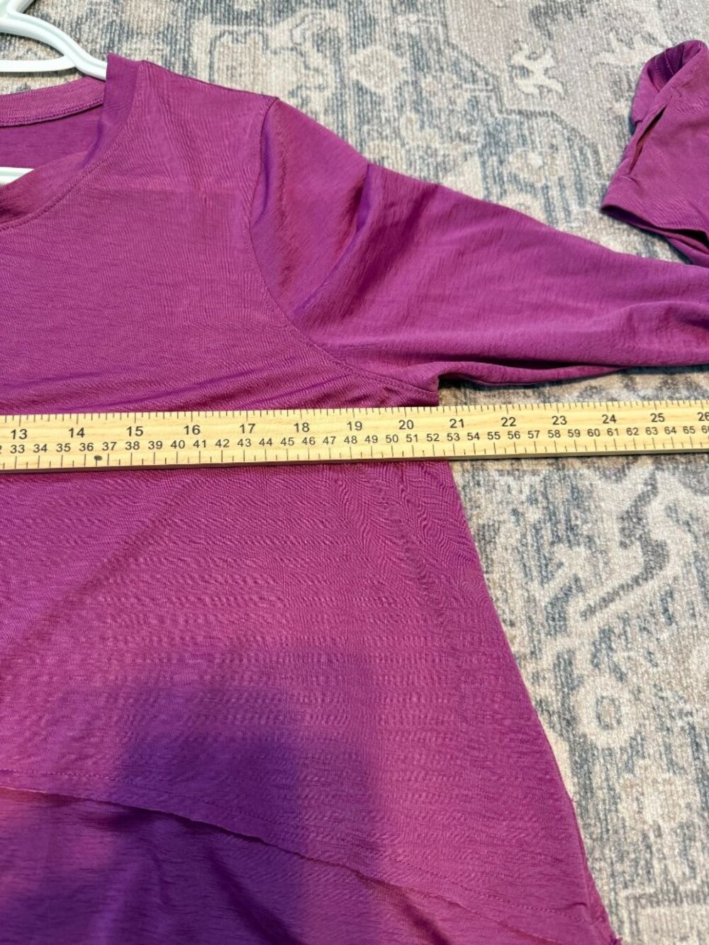 Free People Movement Tempo Long Sleeve Magenta Top Medium Tiered Athleticwear - Picture 7 of 9